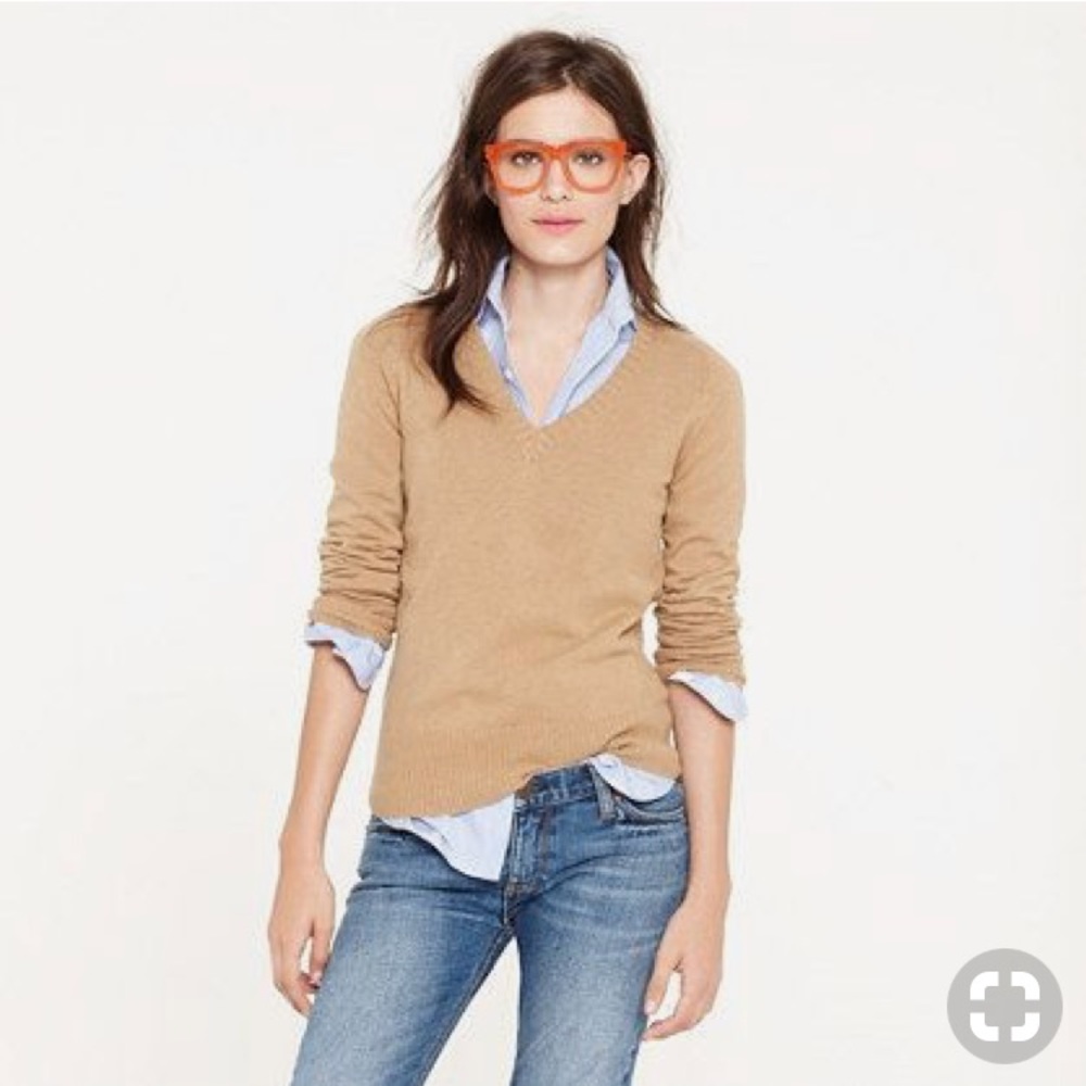 J Crew V Neck Wool Sweater